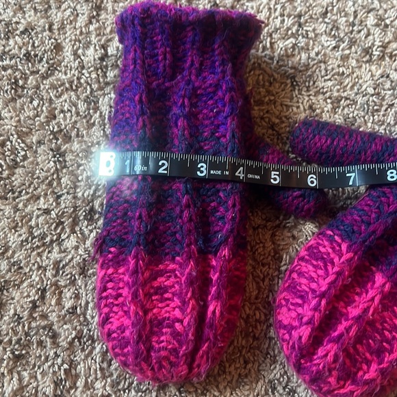 3/$20 Pink and purple knit Mittens - Picture 8 of 8